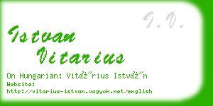 istvan vitarius business card